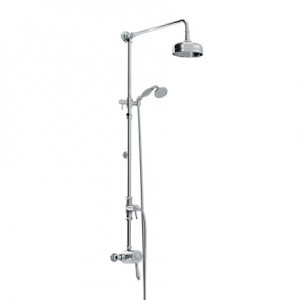 Bristan N2SQSHXDIVC 1901 Exposed Single Control Shower with Rigid Riser Chrome