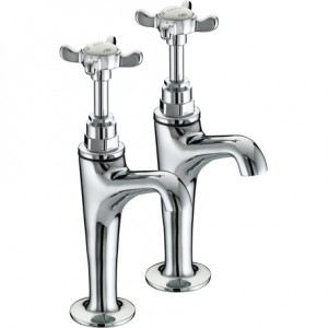 Bristan NHNKC 1901 High Neck Pillar Taps Chrome