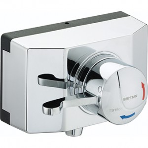 Bristan OPTS1503SCLC Opac Thermostatic Exposed Shower Valve with Lever and Shroud Chrome