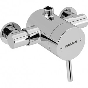 Bristan PM2SQSHXTVOC Prism Exposed Top Outlet Single Control Shower Valve Chrome