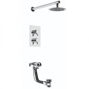 Bristan PRISMSHWRPK Prism Recessed Dual Control Bath & Shower Pack Chrome