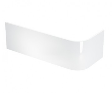 Britton R55 Viride Offset Bath Panel 1800mm White (Bath NOT Included)