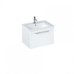 Britton SHR010 Shoreditch Note Square Basin 650mm 1 Taphole White (Basin Unit NOT Included)