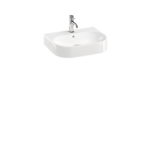 Britton TRIM005 Trim 500mm Wash Basin 1 Taphole White (Basin Only - Brassware NOT included)