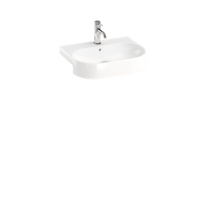 Britton TRIM006 Trim 500mm Semi-Inset Wash Basin 1 Taphole White (Brassware NOT included)