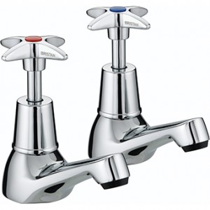 Bristan VAX1/2C Crosshead Basin Pillar Taps Chrome