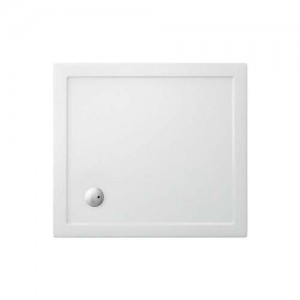 Britton Z1168 Zamori Rectangular Shower Tray 1000 x 900mm with Offset Waste White (Waste NOT included)