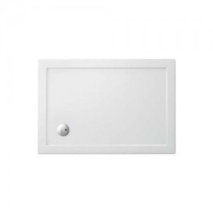 Britton Z1170 Zamori Rectangular Shower Tray 1100 x 760mm with Offset Waste White (Waste NOT included)