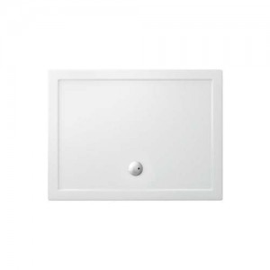 Britton Zamori Rectangular Shower Tray with Central Waste Position 1200x900mm White (Waste NOT Included) [Z1176]