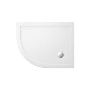 Britton Z1199 Zamori Offset Quadrant Shower Tray 1000 x 800mm Left Hand White (Waste NOT Included)