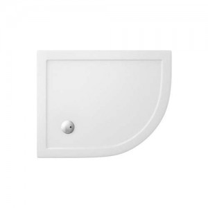 Britton Z1200 Zamori Offset Quadrant Shower Tray 1000 x 800mm Right Hand White (Waste NOT Included)