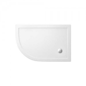 Britton Z1201 Zamori Offset Quadrant Shower Tray 1200 x 800mm Left Hand White (Waste NOT Included)