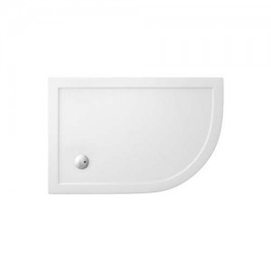 Britton Z1202 Zamori Offset Quadrant Shower Tray 1200 x 800mm Right Hand White (Waste NOT Included)