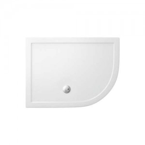 Britton Z1204 Zamori Offset Quadrant Shower Tray 1200 x 900mm Right Hand White (Waste NOT Included)