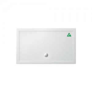 Britton Zamori Anti-Slip Rectangular Shower Tray with Central Waste Position 1500x900mm White (Waste NOT Included) [Z1361A]