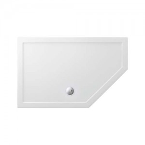 Britton Z1402 Zamori Pentangle Shower Tray 1400 x 900mm Right Hand White (Waste NOT Included)