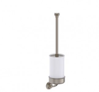Burlington Guild Toilet Brush Holder Brushed Nickel [GU025L]