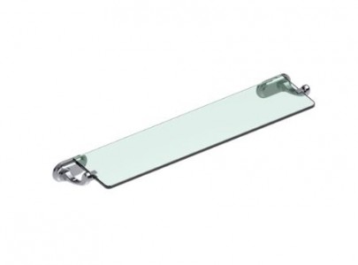 Burlington Guild Glass Shelf with Chrome Fittings [GU030C]