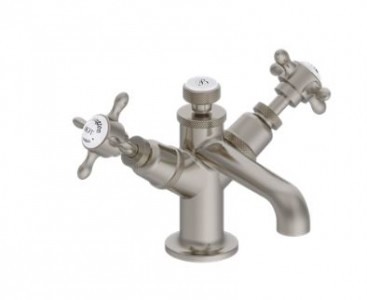 Burlington Guild Basin Mixer Tap (1 Taphole) Brushed Nickel [GU110DNL]