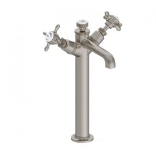 Burlington Guild Tall Basin Mixer Tap (1 Taphole) Brushed Nickel [GU112DNL]