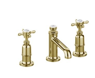 Burlington Guild Basin Mixer Tap (3 Tapholes) Gold [GU135DNG]