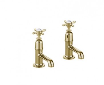 Burlington Guild Basin Pillar Taps (2 Tapholes) Gold [GU150DNG]
