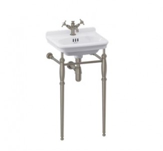 Burlington Guild Basin Washstand 450mm (Wash Basin NOT Included) Brushed Nickel [GU45X77L]