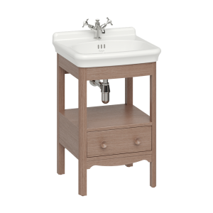 Burlington Guild Floor Standing Vanity Unit 560mm (Wash Basin & Worktop NOT Included) Dark Oak [GU5600DDOKFS]