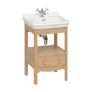 Burlington Guild Floor Standing Vanity Unit 560mm (Wash Basin & Worktop NOT Included) Light Oak [GU5600LOKFS]