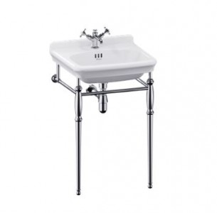 Burlington Guild Wash Basin 560mm (1 Taphole) White (Brassware & Washstand NOT Included) [GU0561SCW]