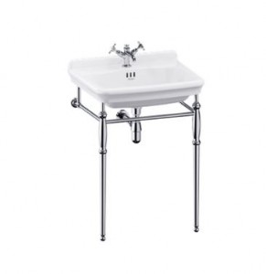 Burlington Guild Wash Basin 620mm (1 Taphole) White (Brassware & Washstand NOT Included) [GU0621SCW]