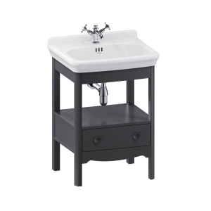 Burlington Guild Floor Standing Vanity Unit 620mm (Wash Basin & Worktop NOT Included) Ashbee Grey [GU6500DAGFS]