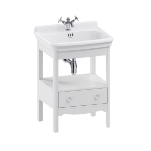 Burlington Guild Floor Standing Vanity Unit 620mm (Wash Basin & Worktop NOT Included) Varley White [GU6500VWFS]