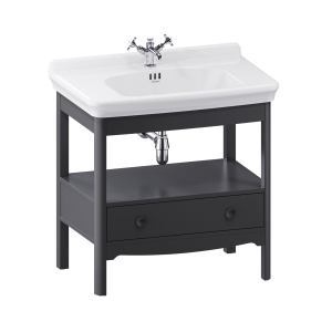 Burlington Guild Floor Standing Vanity Unit 850mm (Wash Basin & Worktop NOT Included) Ashbee Grey [GU8500DAGFS]