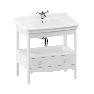 Burlington Guild Floor Standing Vanity Unit 850mm (Wash Basin & Worktop NOT Included) Varley White [GU8500VWFS]