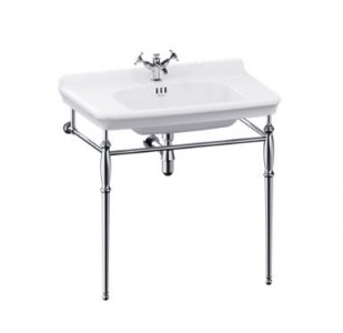 Burlington Guild Wash Basin 850mm (1 Taphole) White (Brassware & Washstand NOT Included) [GU0851SCW]