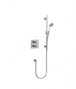 Burlington Guild Thermo Concealed Shower Valve Pack with Additional Accessories (Single Outlet) Chrome [GUSHOWERPACKQ1C]