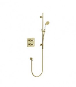 Burlington Guild Thermo Concealed Shower Valve Pack with Additional Accessories (Single Outlet) Gold [GUSHOWERPACKQ1G]