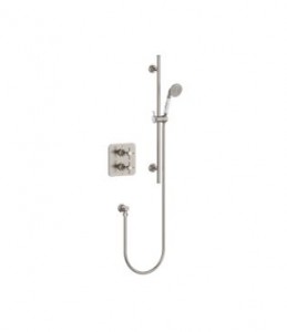 Burlington Guild Thermo Concealed Shower Valve Pack with Additional Accessories (Single Outlet) Brushed Nickel [GUSHOWERPACKQ1L]