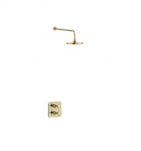 Burlington Guild Thermo Concealed Shower Valve Pack with Additional Accessories (Single Outlet) Gold [GUSHOWERPACKQ2G]