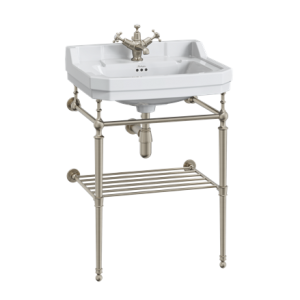 Burlington Optional Towel Rack (for 610mm Basin Stand) Brushed Nickel (Basin & Wash stand NOT Included) [T23ASBNKL]