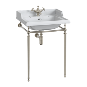 Burlington Basin Wash Stand (for 650mm Basins) Brushed Nickel (Basin NOT Included) [T49ABNKL]