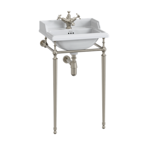 Burlington Basin Wash Stand (for 510mm Basins) Brushed Nickel (Basin NOT Included) [T52BNKL]