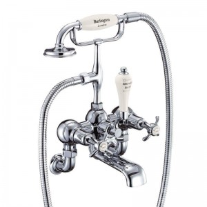 Burlington AN17MED Anglesey Wall Mounted Bath Shower Mixer with S Adjuster Chrome (Medici Indicies)