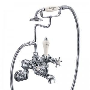 Burlington BIR17MED Birkenhead Regent Wall Mounted Bath Shower Mixer with S Adjuster Chrome (Medici Indicies)