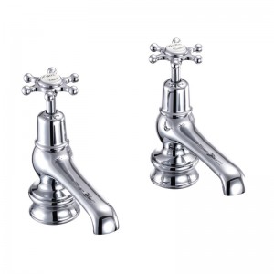 Burlington BIR2QT Birkenhead Regent Quarter Turn Basin Pillar Tap 5(in) Chrome (White Indicies)