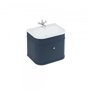 Burlington CH65B Chalfont 650mm Single Drawer Unit Matt Blue (Basin/Handles/Legs NOT Included)