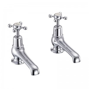 Burlington CL2MED Claremont Basin Pillar Tap with 5(in) Nose Chrome with Medici Indicies