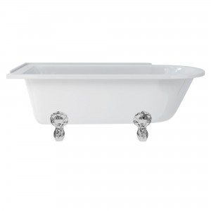 Burlington E13 Hampton Freestanding Shower Bath 1700 x 750mm Left Hand (Bath Feet NOT Included)