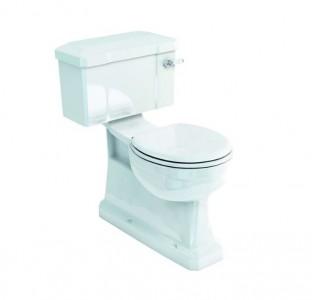 Burlington P18 Close Coupled S Trap WC Pan with Vertical Outlet 455mm (Cistern & Toilet Seat NOT Included)